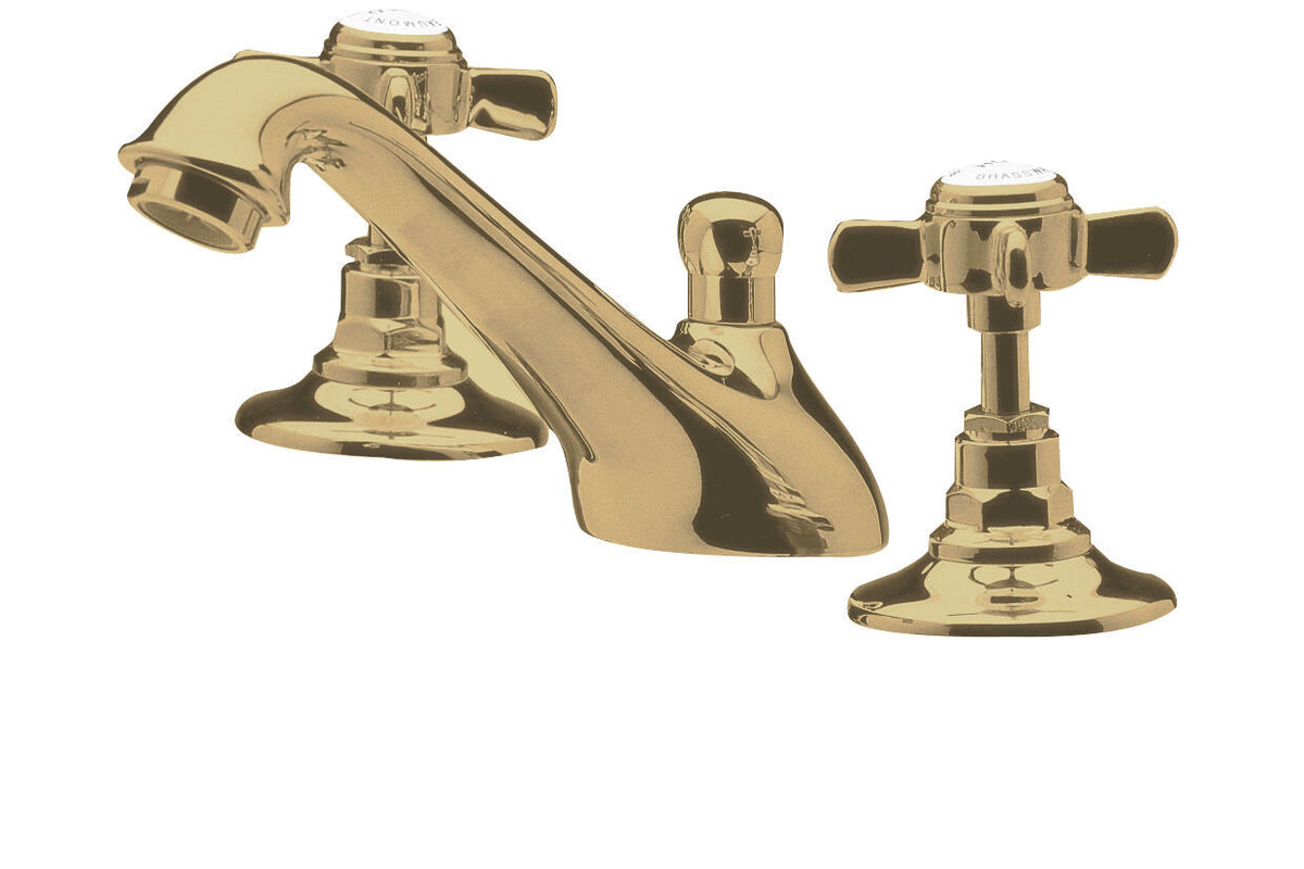 Nuie Beaumont 3 Tap Hole Basin Mixer With Waste