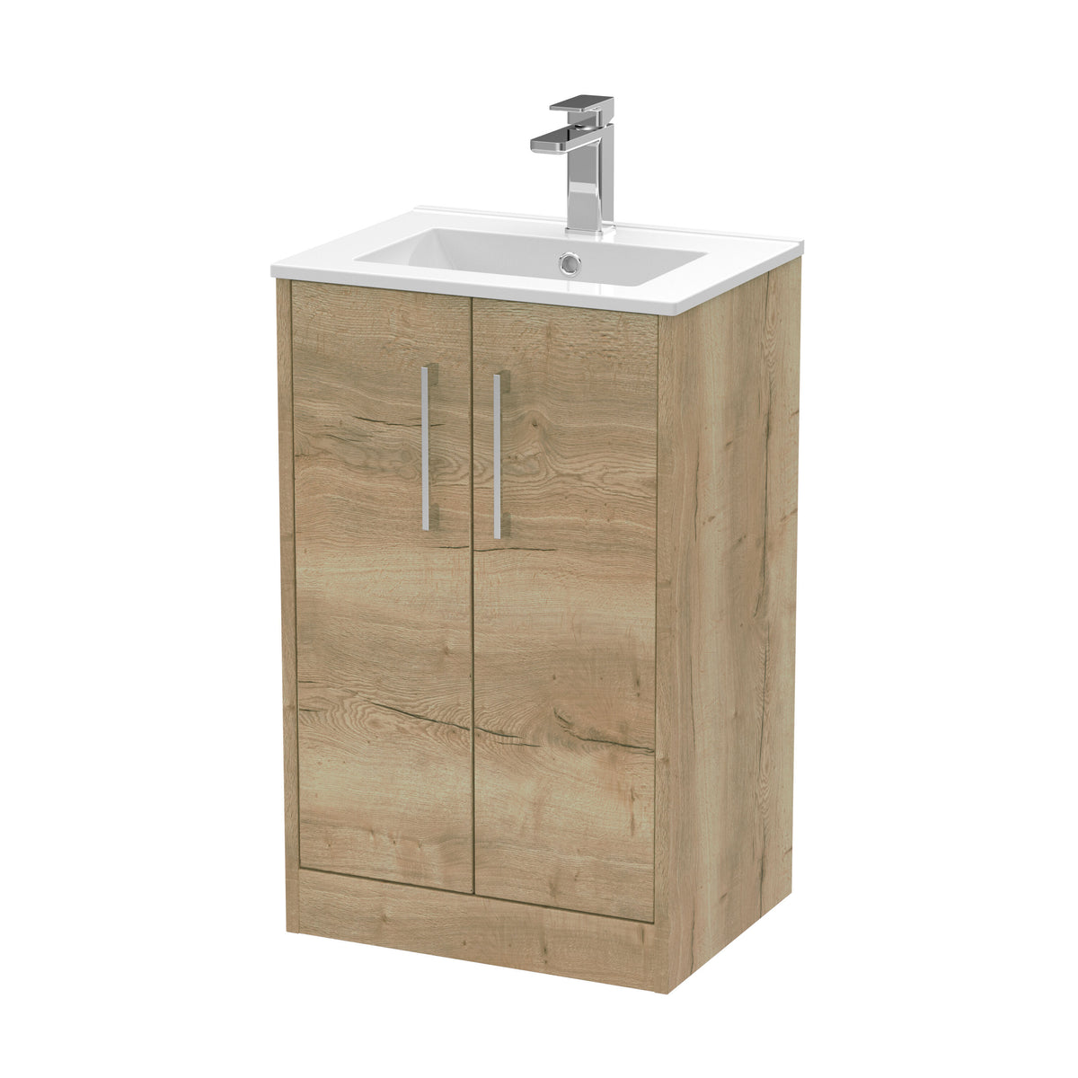 Hudson Reed Juno 500mm 2 Door Floor Standing Vanity Unit With Minimalist Basin