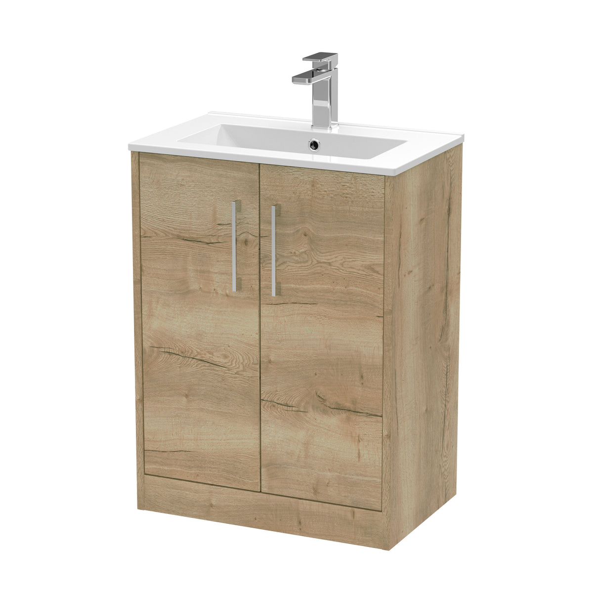 Hudson Reed Juno 600mm 2 Door Floor Standing Vanity Unit With Minimalist Basin