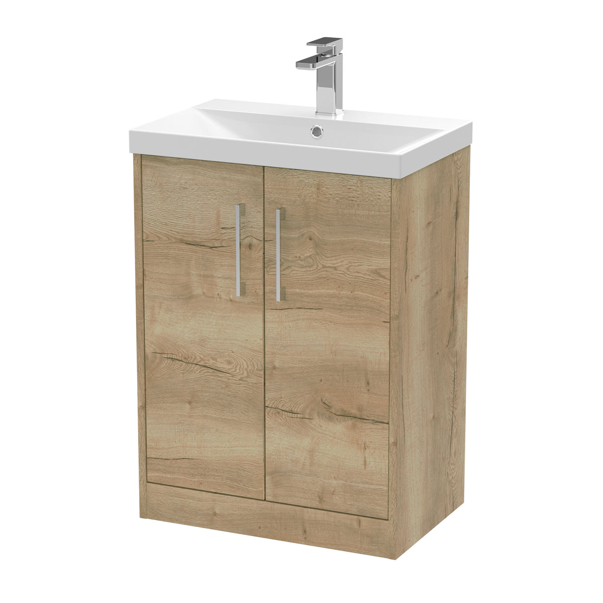 Hudson Reed Juno 600mm 2 Door Floor Standing Vanity Unit With Thin Edge Basin