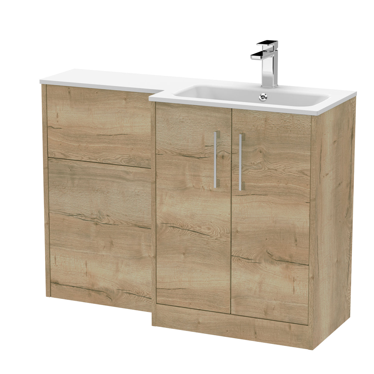 Hudson Reed Juno 1100mm x 390mm Combination Unit & Stone Basin Right Hand