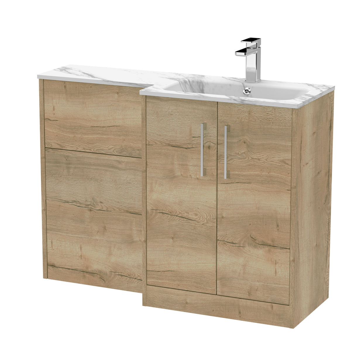 Hudson Reed Juno 1100mm x 390mm Combination Unit & Stone Basin Right Hand