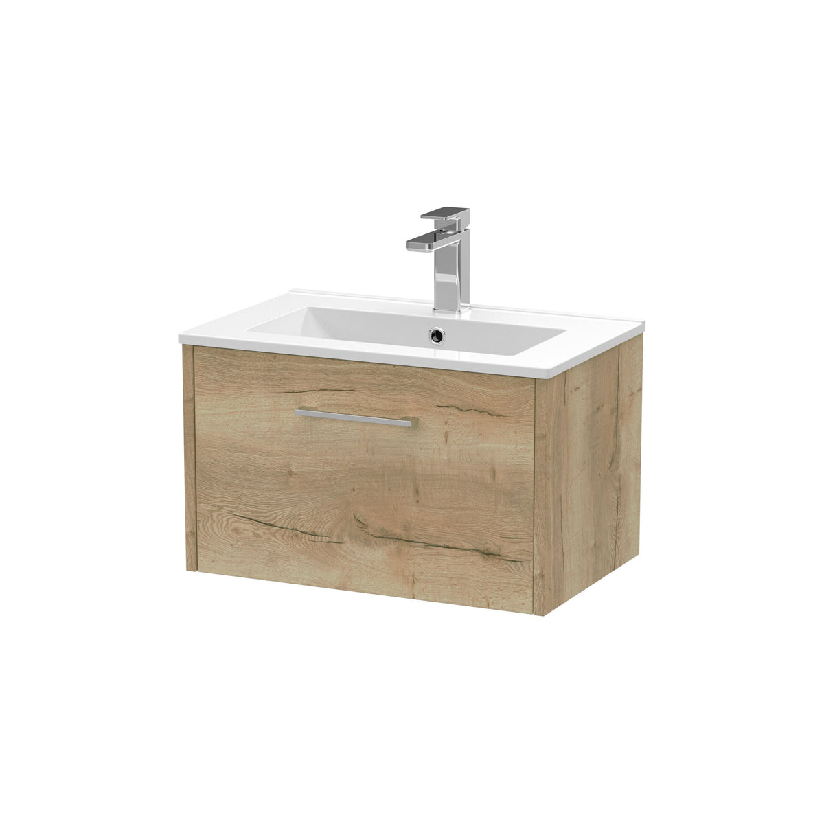 Hudson Reed Juno 600mm 1 Drawer Wall Hung Vanity Unit With Minimalist Basin