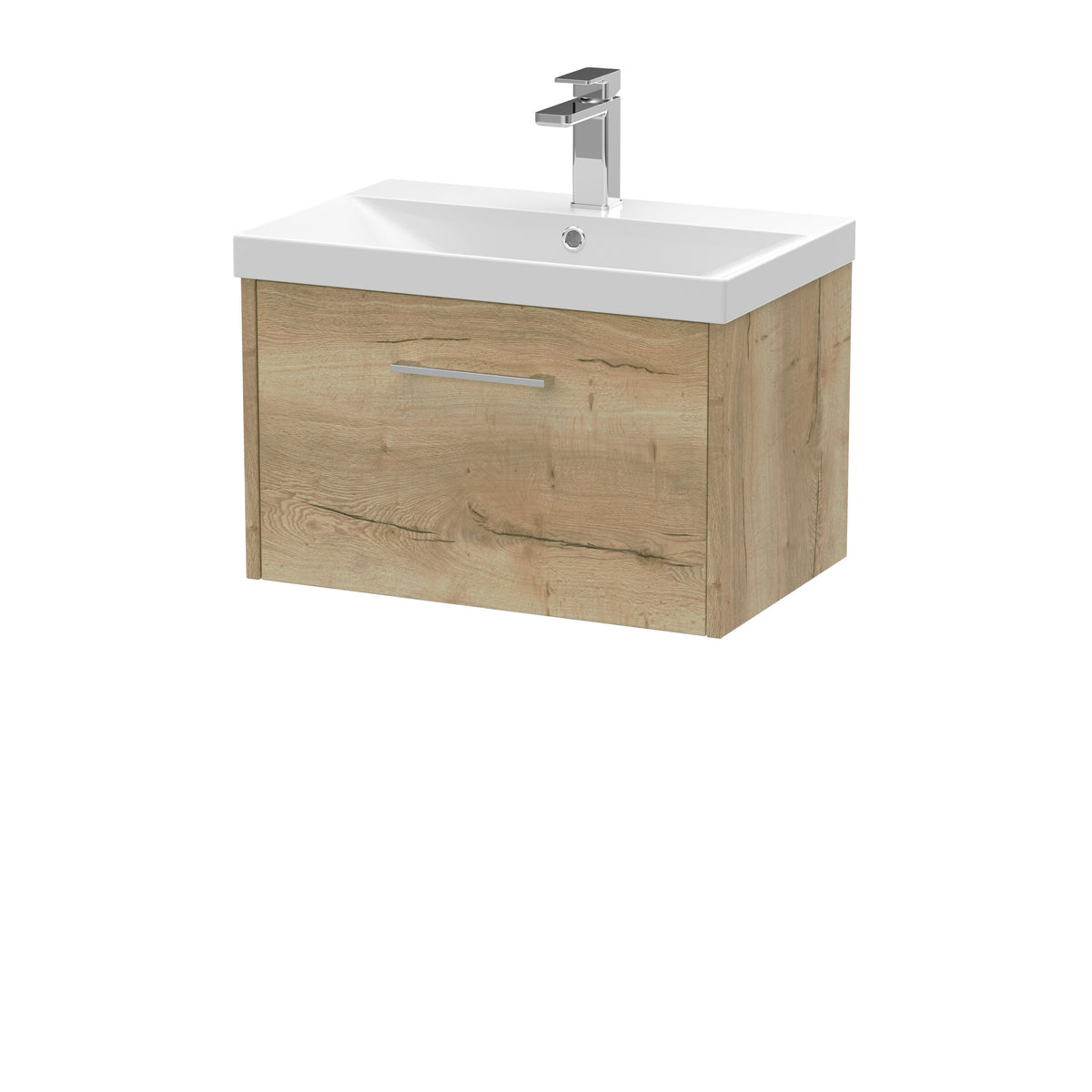 Hudson Reed Juno 600mm 1 Drawer Wall Hung Vanity Unit With Thin Edge Basin