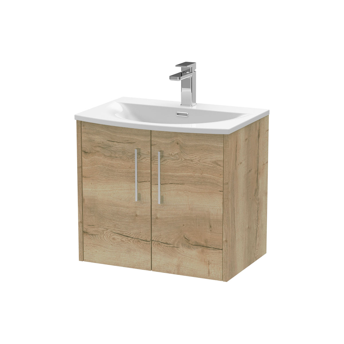 Hudson Reed Juno 600mm 2 Door Wall Hung Vanity Unit With U-Shaped Curved Basin
