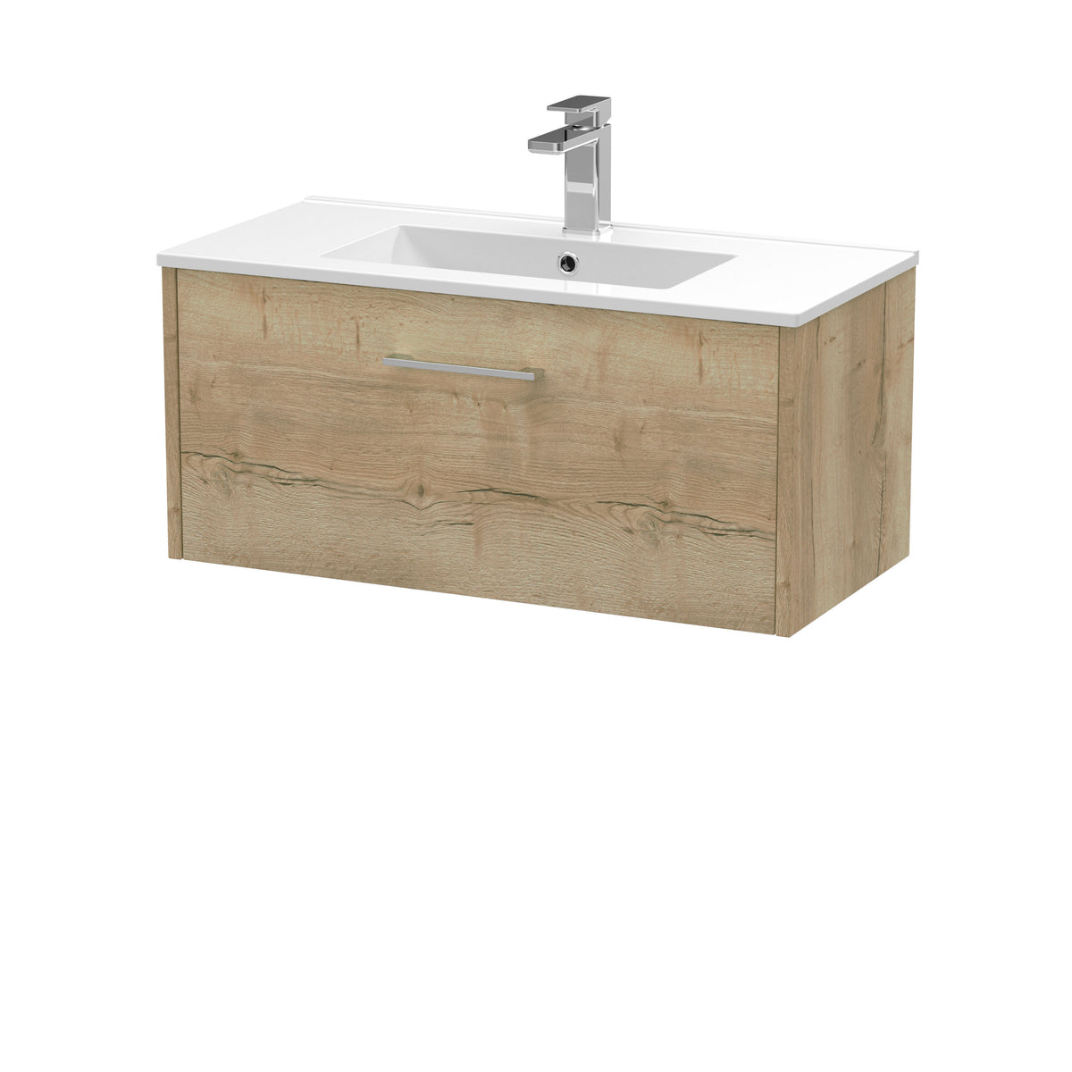 Hudson Reed Juno 800mm 1 Drawer Wall Hung Vanity Unit With Minimalist Basin