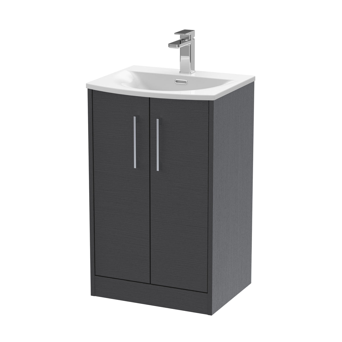 Hudson Reed Juno 500mm 2 Door Floor Standing Vanity Unit With U-Shaped Curved Basin