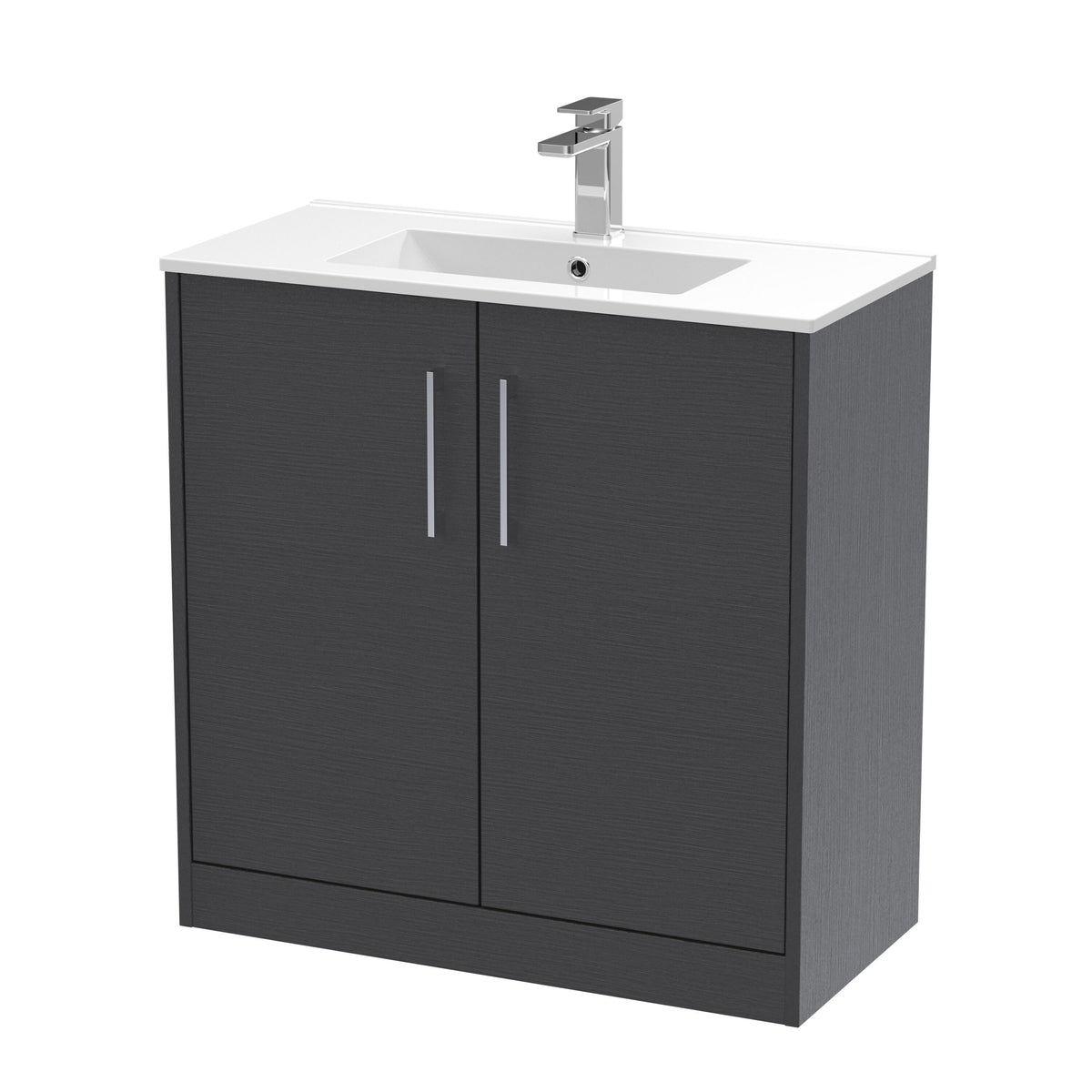 Hudson Reed Juno 800mm 2 Door Floor Standing Vanity Unit With Minimalist Basin