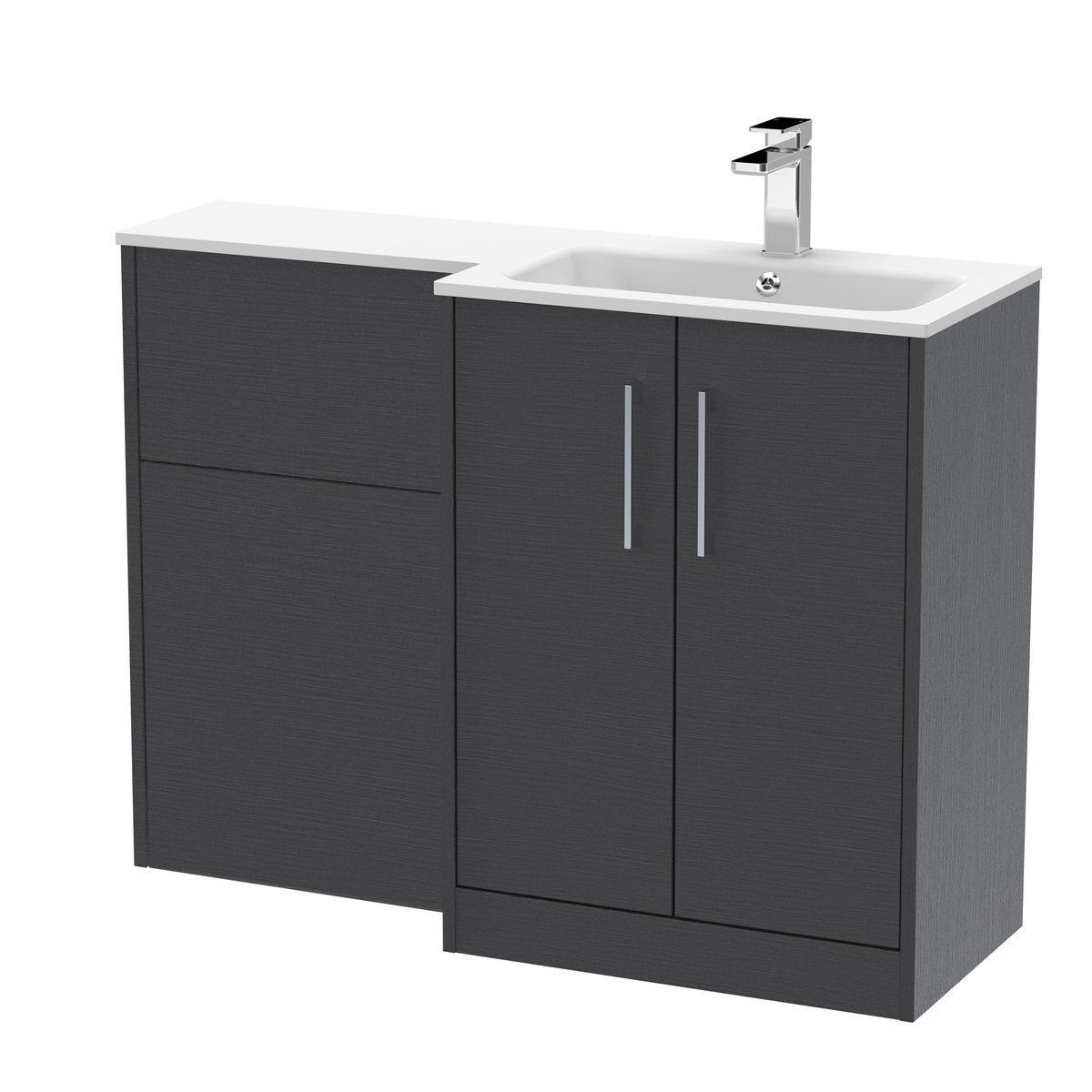 Hudson Reed Juno 1100mm x 390mm Combination Unit & Stone Basin Right Hand