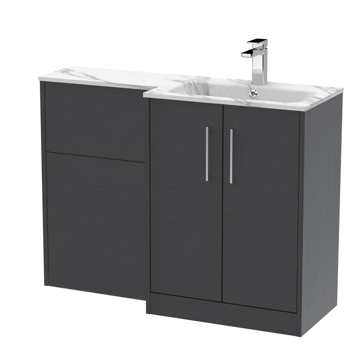 Hudson Reed Juno 1100mm x 390mm Combination Unit & Stone Basin Right Hand