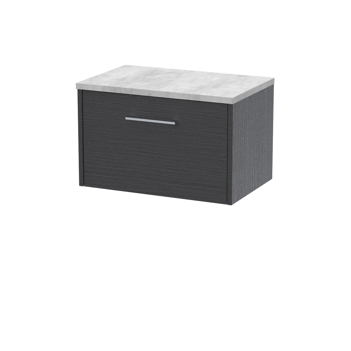 Hudson Reed Juno 600mm 1 Drawer Wall Hung Vanity Unit With Bellato Grey Worktop