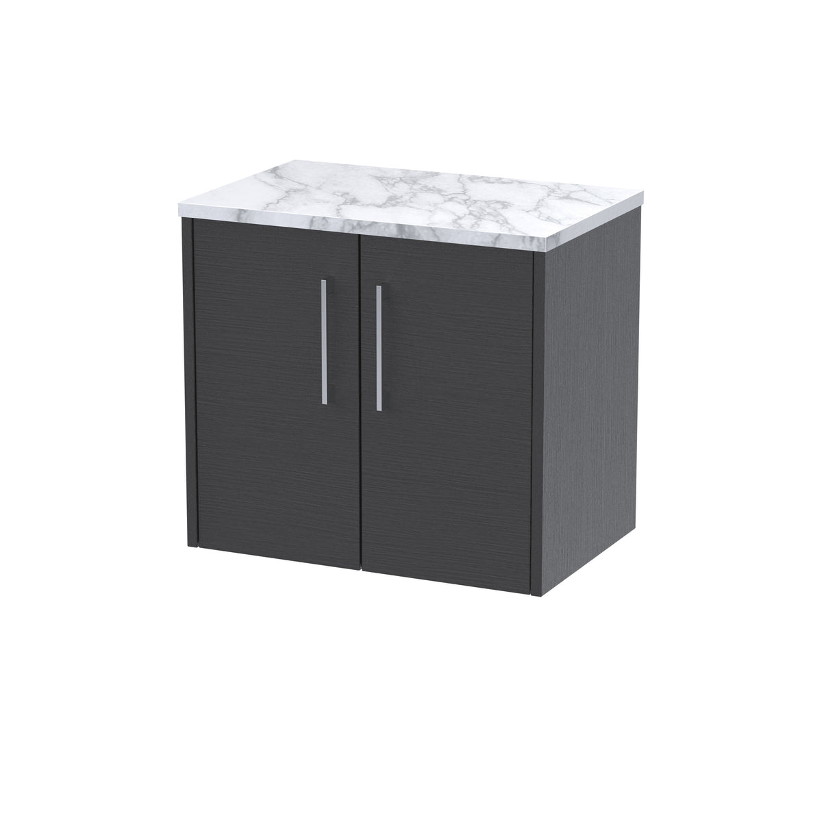 Hudson Reed Juno 600mm 2 Door Wall Hung Vanity Unit With Carrara Laminate Worktop