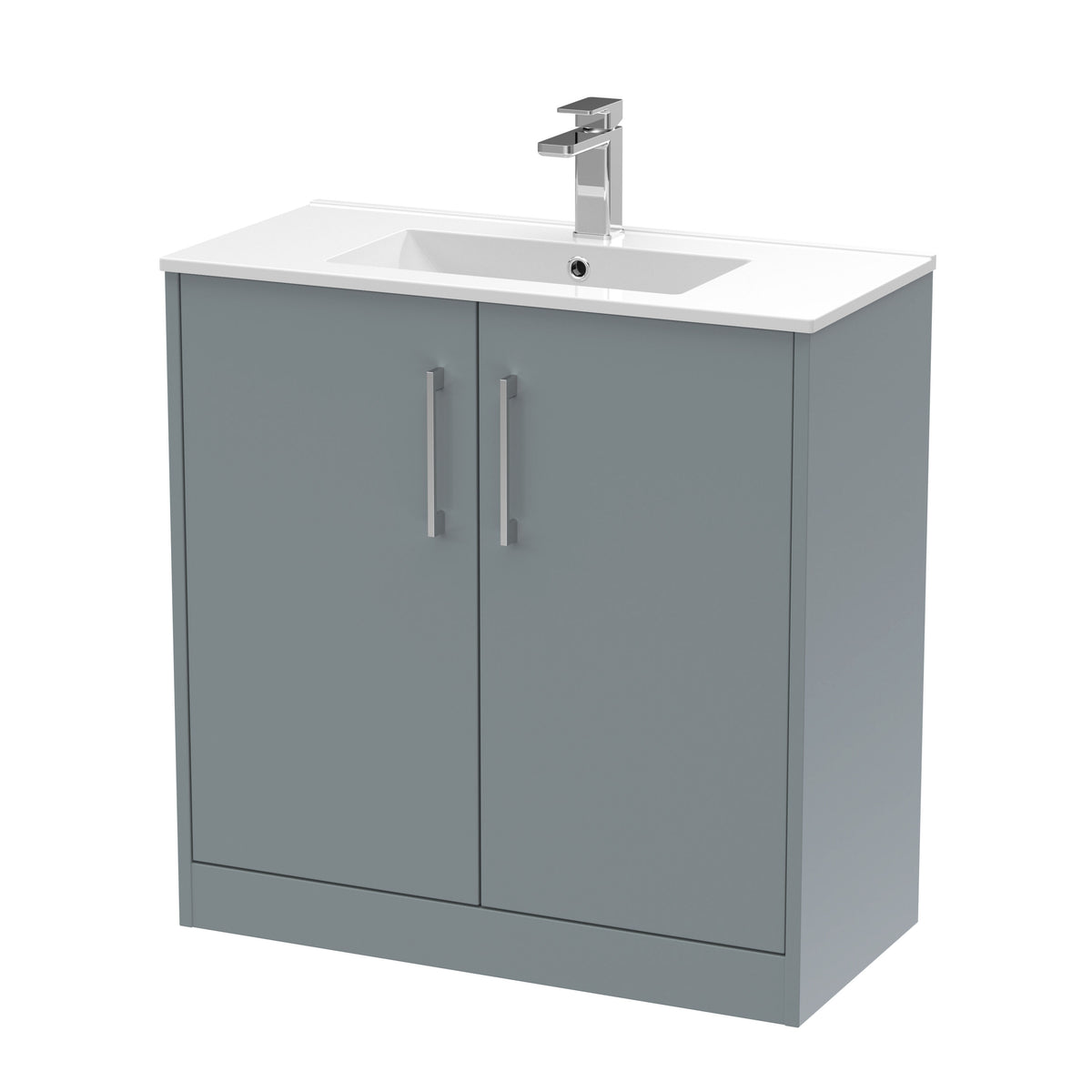Hudson Reed Juno 800mm 2 Door Floor Standing Vanity Unit With Minimalist Basin