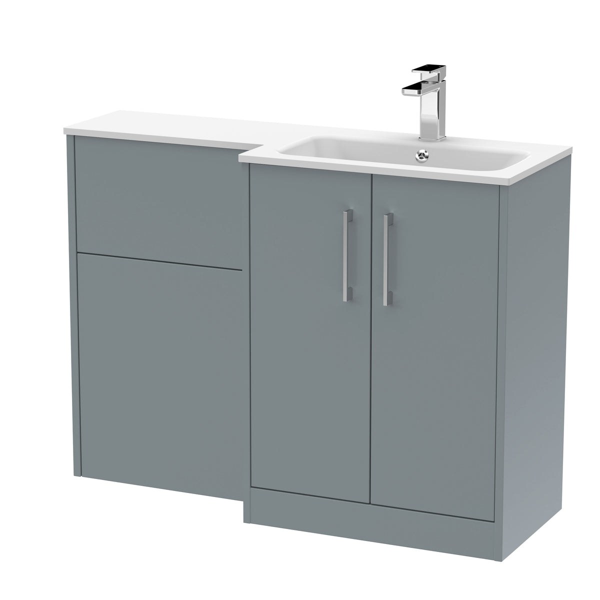 Hudson Reed Juno 1100mm x 390mm Combination Unit & Stone Basin Right Hand