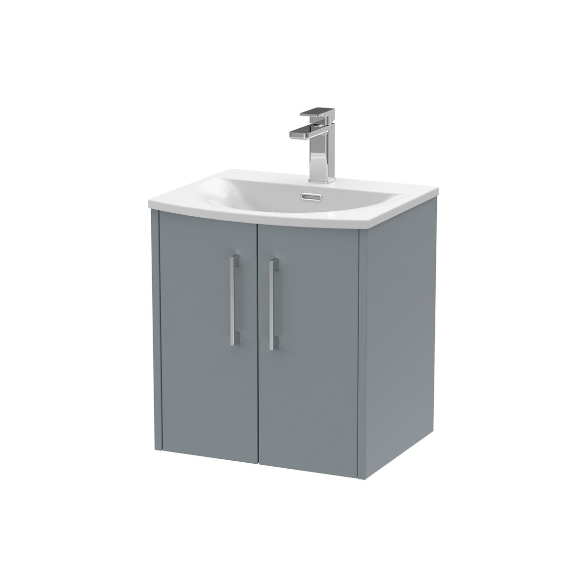 Hudson Reed Juno 500mm 2 Door Wall Hung Vanity Unit With U-Shaped Curved Basin