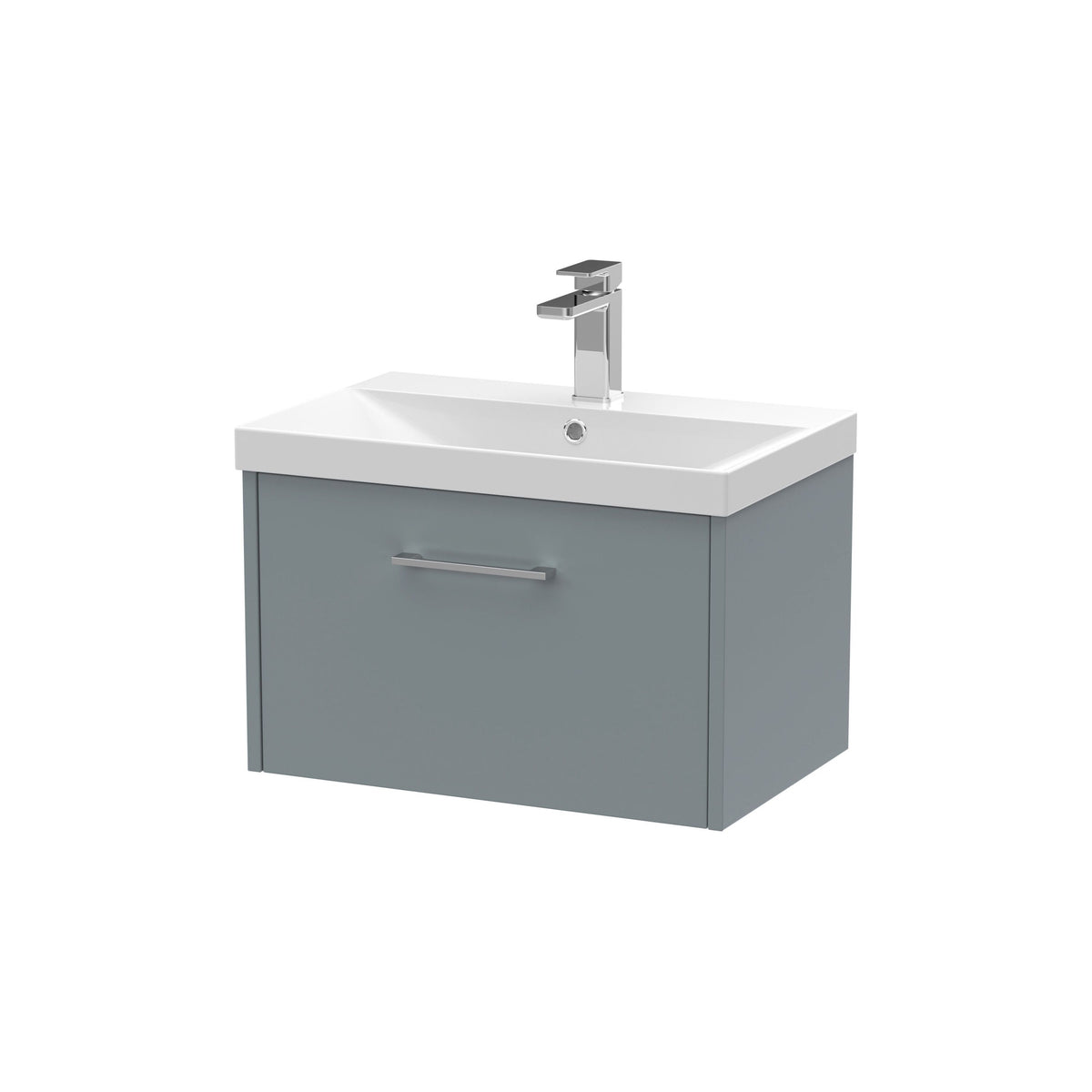 Hudson Reed Juno 600mm 1 Drawer Wall Hung Vanity Unit With Thin Edge Basin