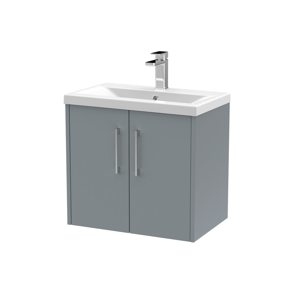Hudson Reed Juno 600mm 2 Door Wall Hung Vanity Unit With Mid-Edge Basin