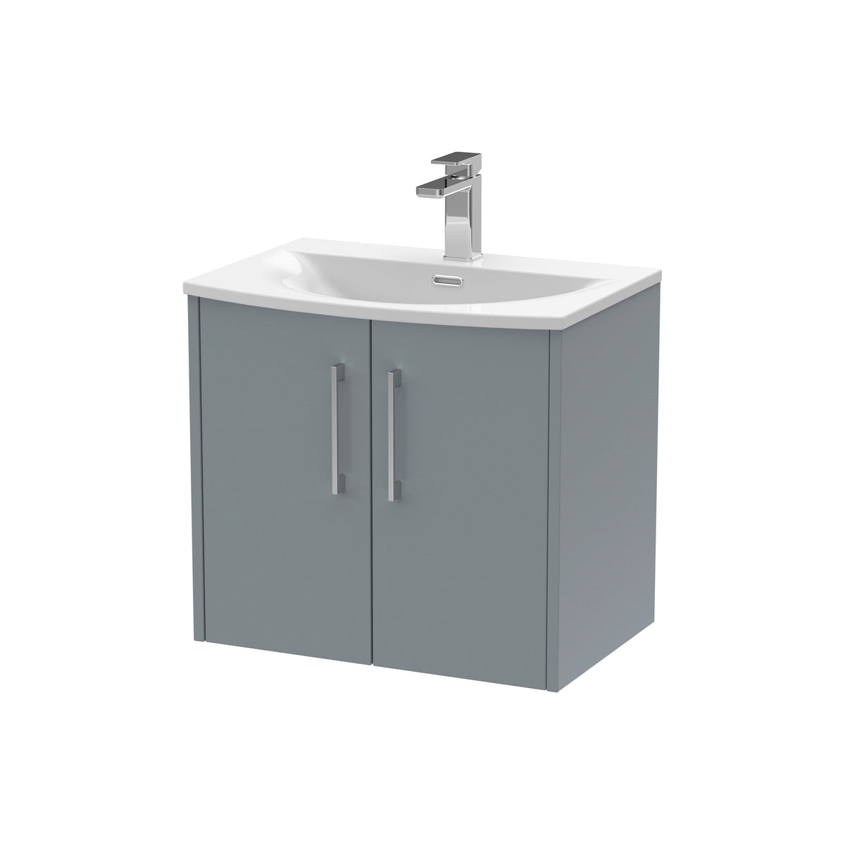 Hudson Reed Juno 600mm 2 Door Wall Hung Vanity Unit With U-Shaped Curved Basin