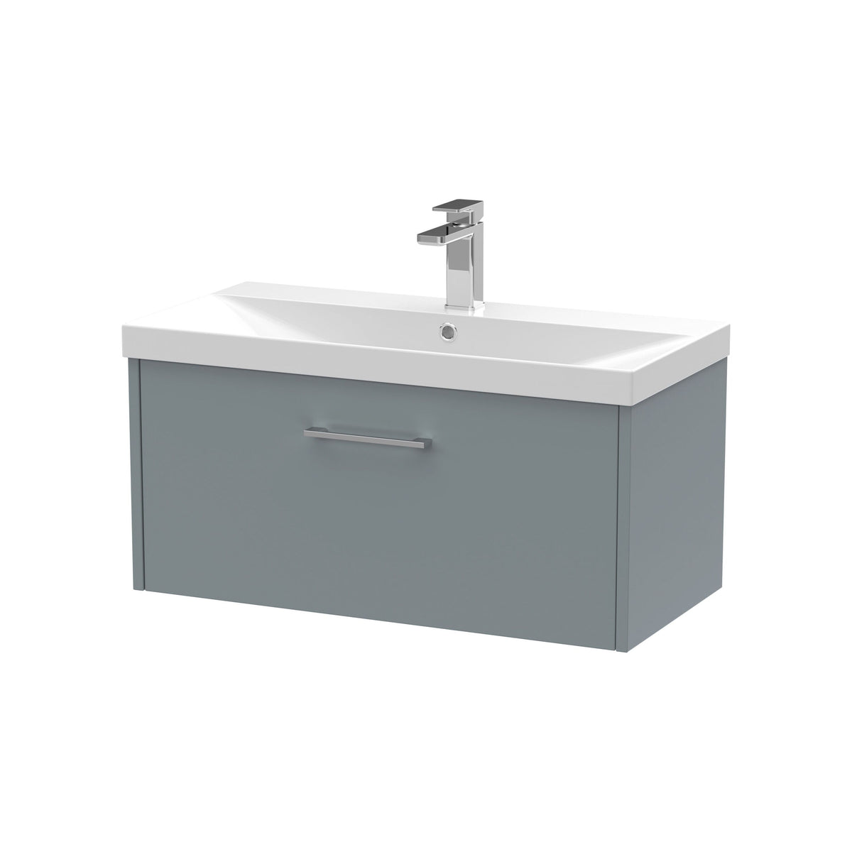 Hudson Reed Juno 800mm 1 Drawer Wall Hung Vanity Unit With Thin Edge Basin