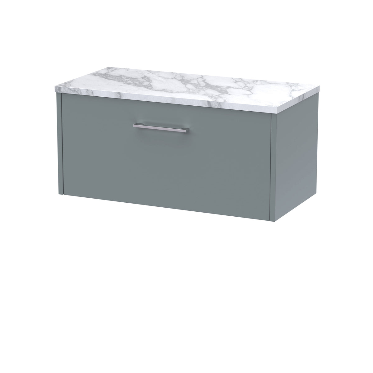 Hudson Reed Juno 800mm 1 Drawer Wall Hung Vanity Unit With Carrara Laminate Worktop
