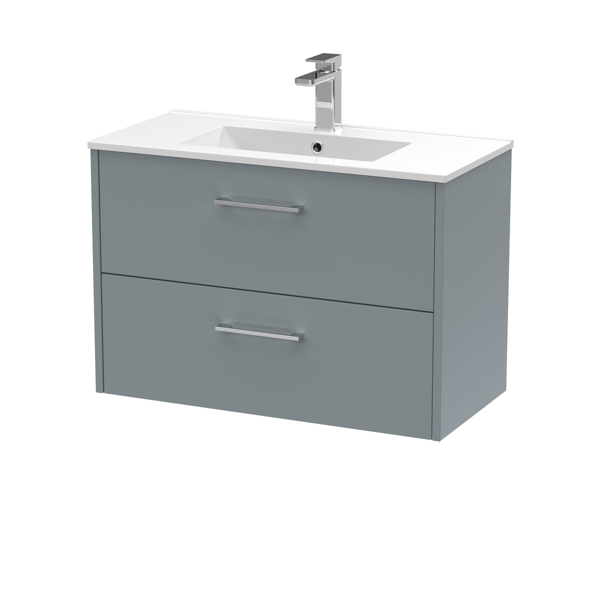Hudson Reed Juno 800mm 2 Drawer Wall Hung Vanity Unit With Minimalist Basin