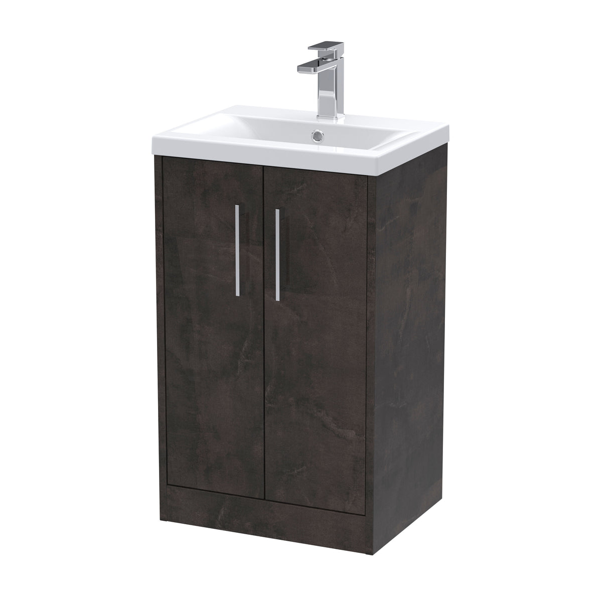 Hudson Reed Juno 500mm 2 Door Floor Standing Vanity Unit With Mid-Edge Basin