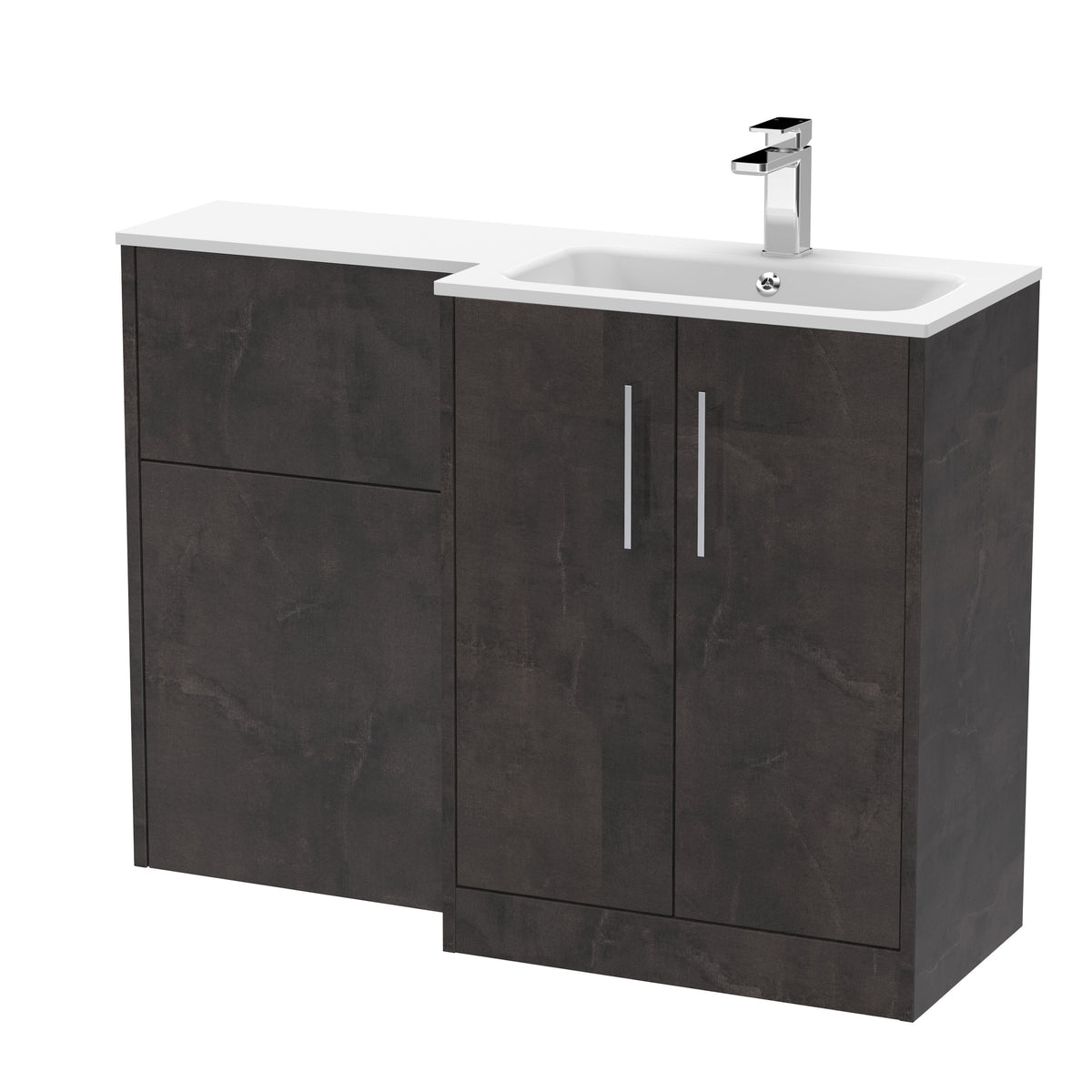 Hudson Reed Juno 1100mm x 390mm Combination Unit & Stone Basin Right Hand