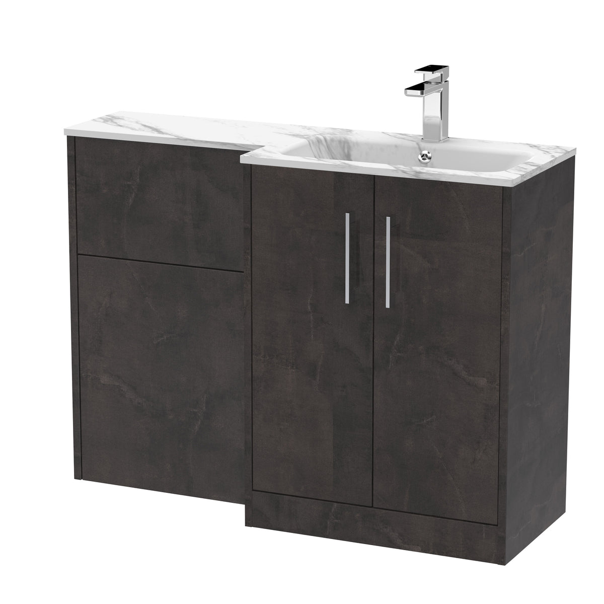 Hudson Reed Juno 1100mm x 390mm Combination Unit & Stone Basin Right Hand