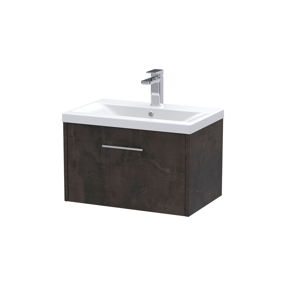 Hudson Reed Juno 600mm 1 Drawer Wall Hung Vanity Unit With Mid-Edge Basin