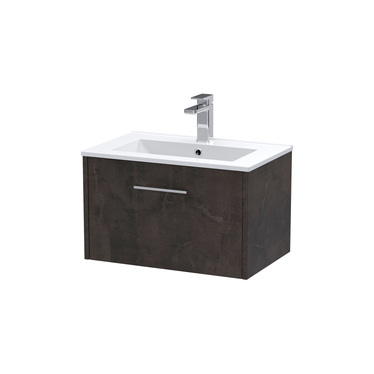 Hudson Reed Juno 600mm 1 Drawer Wall Hung Vanity Unit With Minimalist Basin