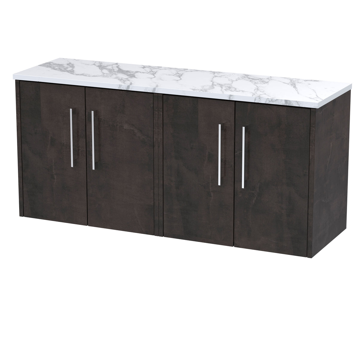 Hudson Reed Juno 1205mm 2 Door Wall Hung Vanity With Carrara Laminate Worktop