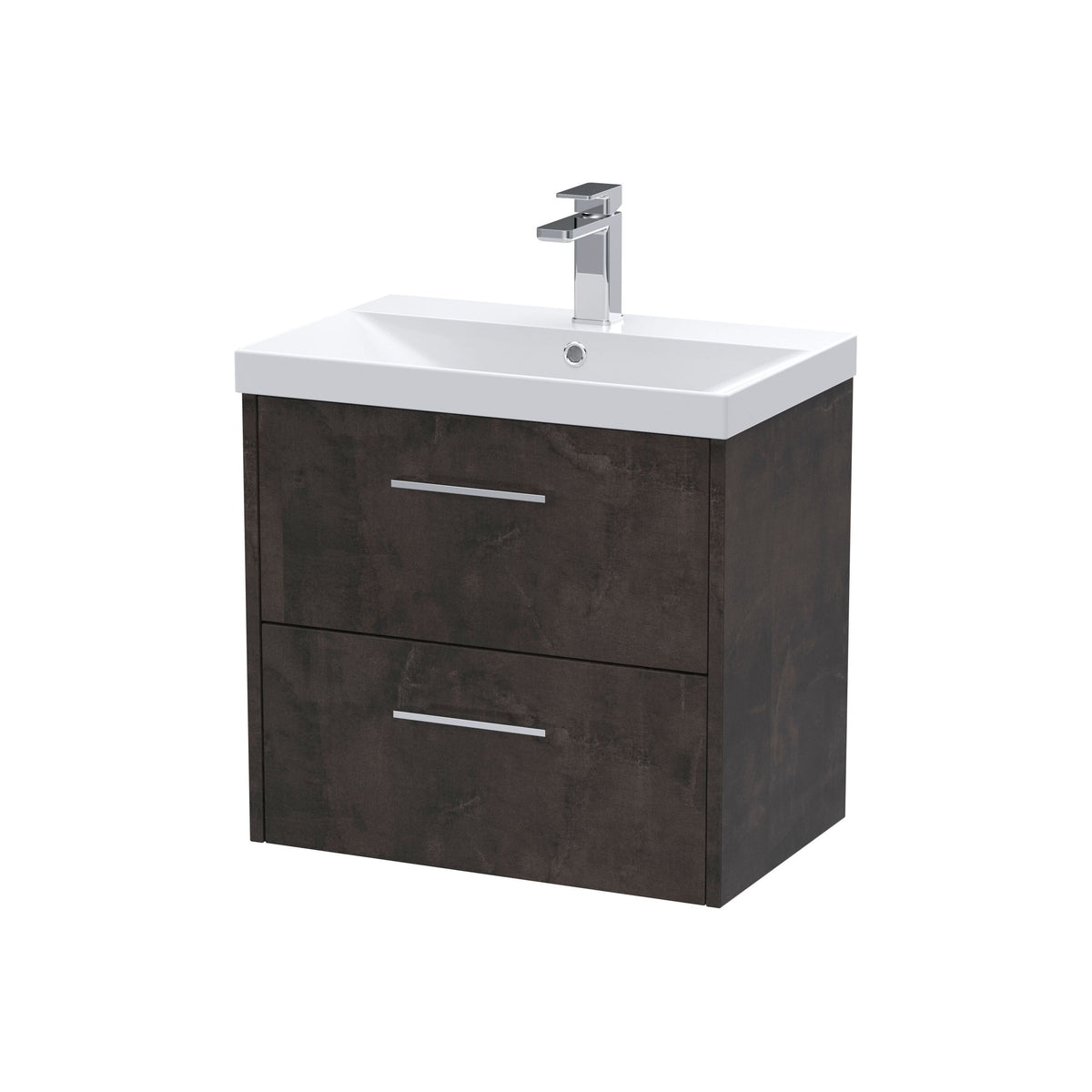 Hudson Reed Juno 600mm 2 Drawer Wall Hung Vanity Unit With Thin Edge Basin