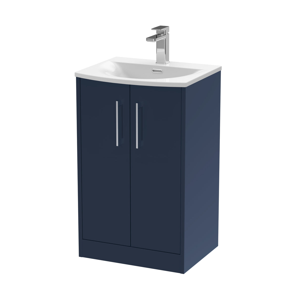 Hudson Reed Juno 500mm 2 Door Floor Standing Vanity Unit With U-Shaped Curved Basin