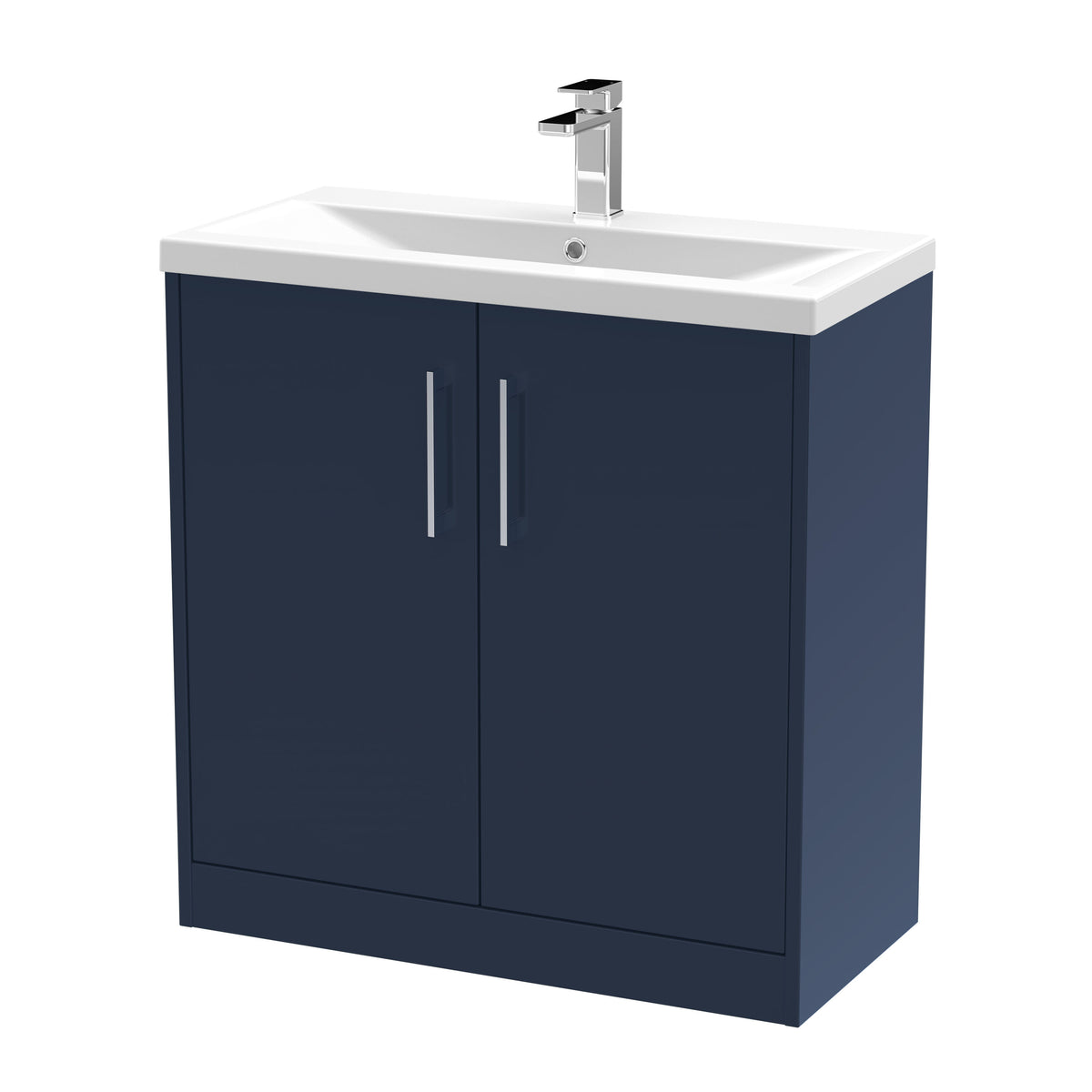 Hudson Reed Juno 800mm 2 Door Floor Standing Vanity Unit With Mid-Edge Basin