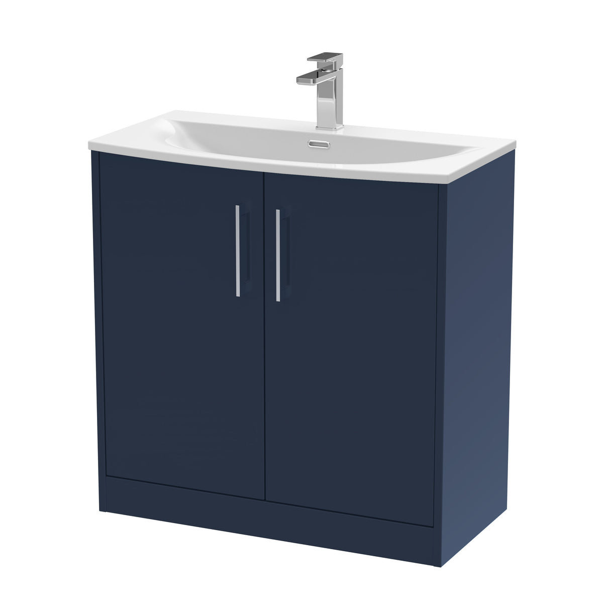 Hudson Reed Juno 800mm 2 Door Floor Standing Vanity Unit With U-Shaped Curved Basin