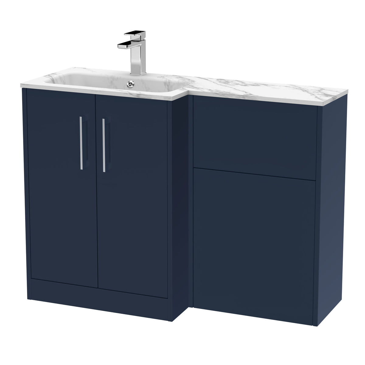 Hudson Reed Juno 1100mm x 390mm Combination Unit & Stone Basin Left Hand