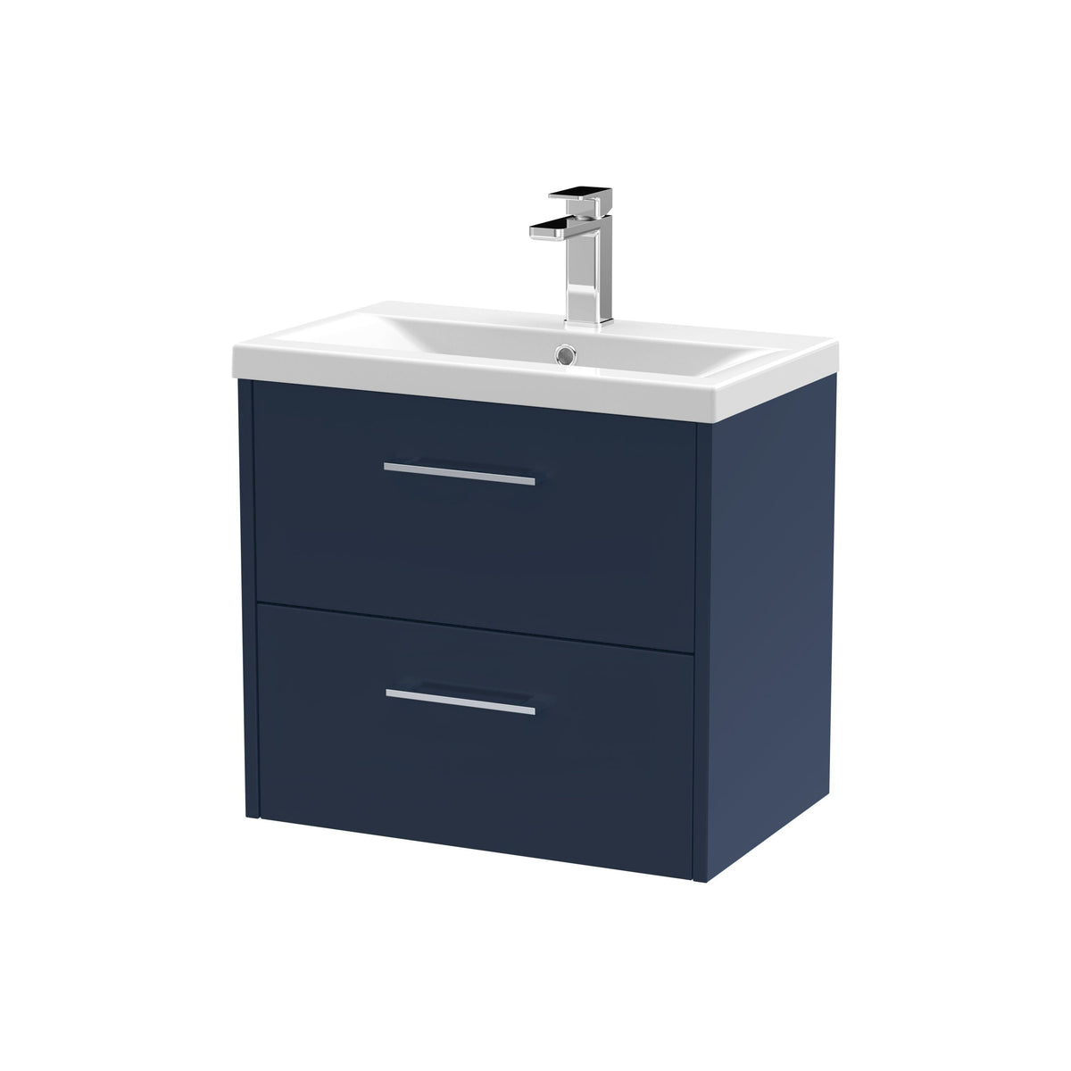 Hudson Reed Juno 600mm 2 Drawer Wall Hung Vanity Unit With Mid-Edge Basin