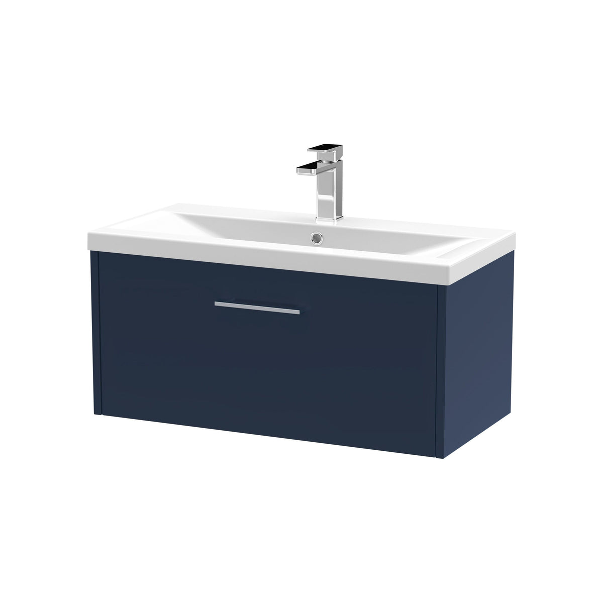 Hudson Reed Juno 800mm 1 Drawer Wall Hung Vanity Unit With Mid-Edge Basin