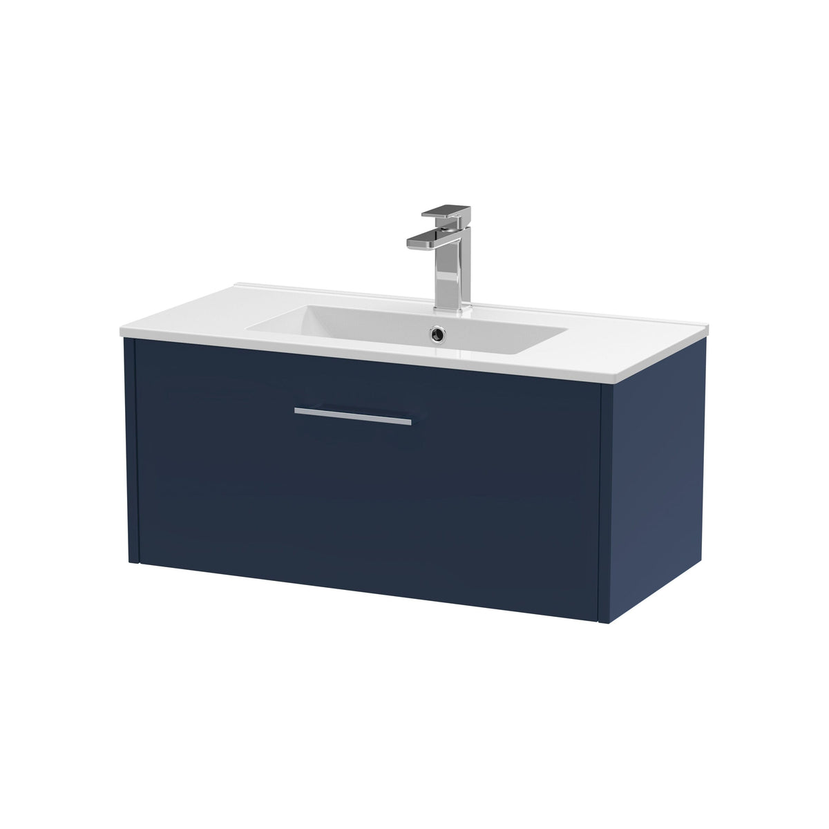 Hudson Reed Juno 800mm 1 Drawer Wall Hung Vanity Unit With Minimalist Basin