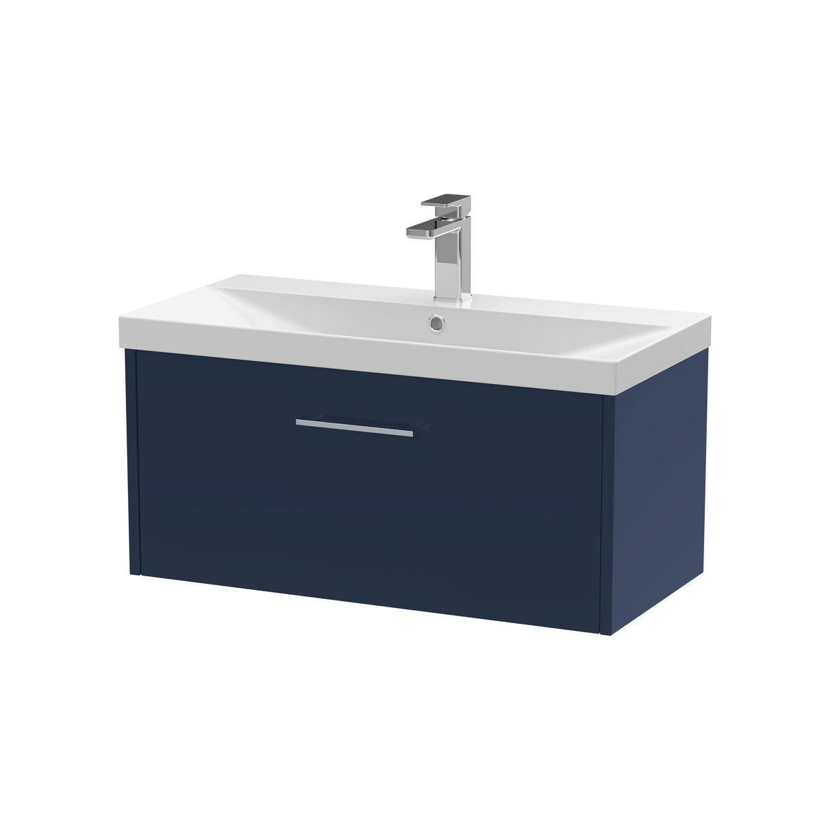 Hudson Reed Juno 800mm 1 Drawer Wall Hung Vanity Unit With Thin Edge Basin