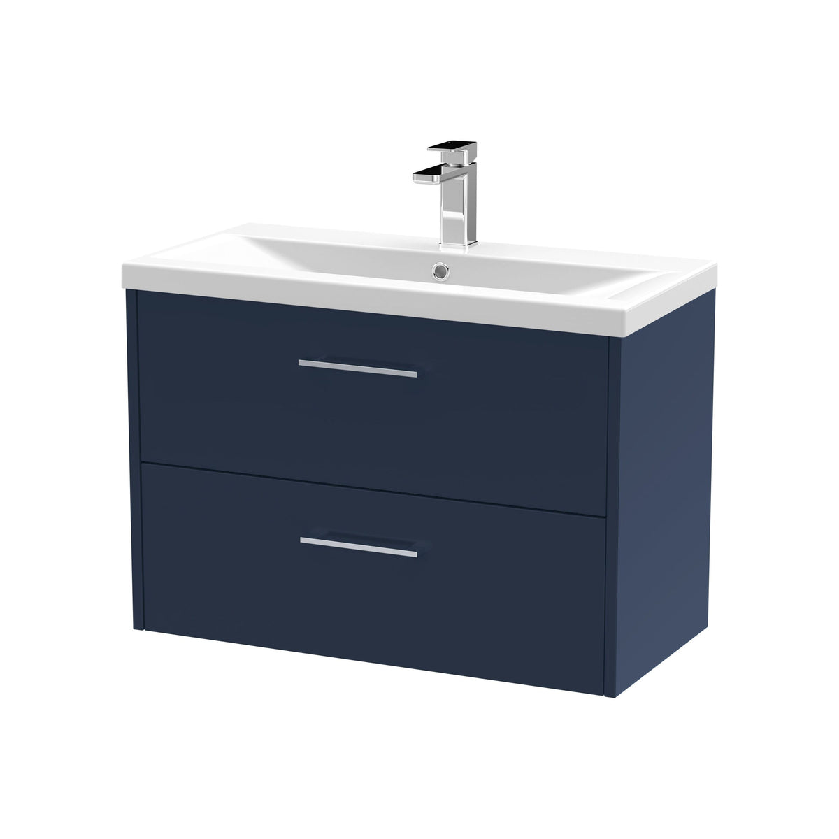 Hudson Reed Juno 800mm 2 Drawer Wall Hung Vanity Unit With Mid-Edge Basin