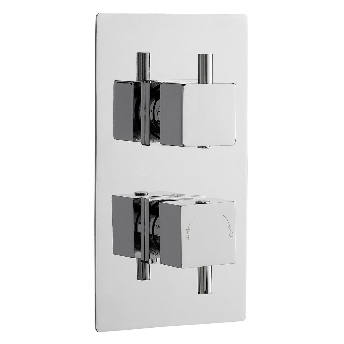 Nuie Twin Thermostatic Shower Valve With Diverter