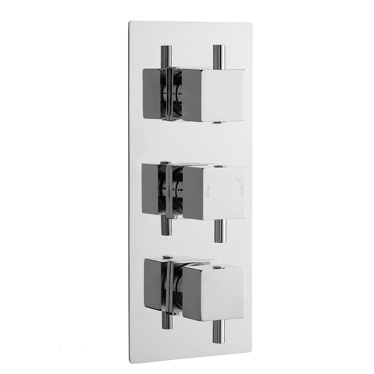 Nuie Triple Thermostatic Shower Valve With Diverter
