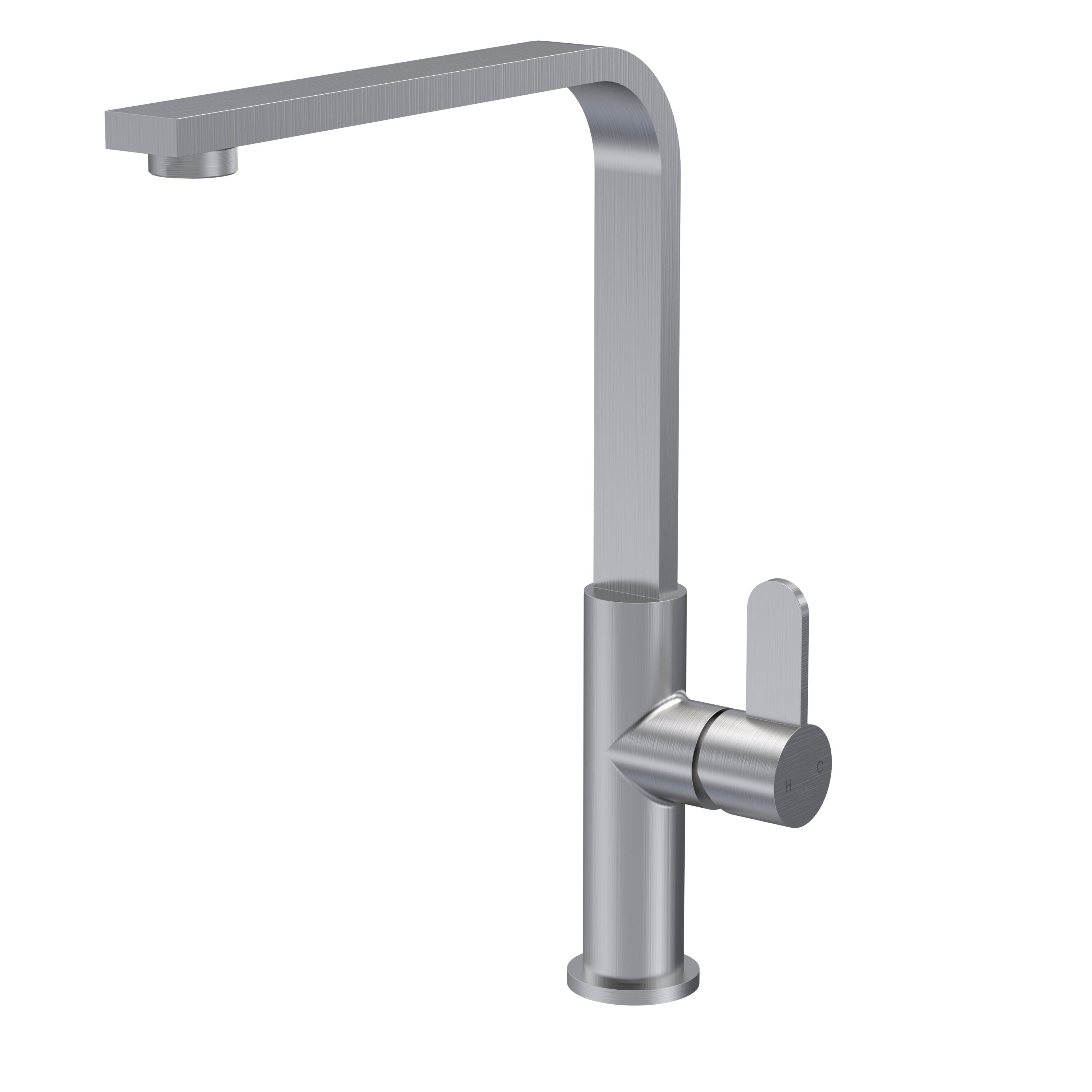 Nuie Churni Square Kitchen Mono Basin Mixer Single Lever
