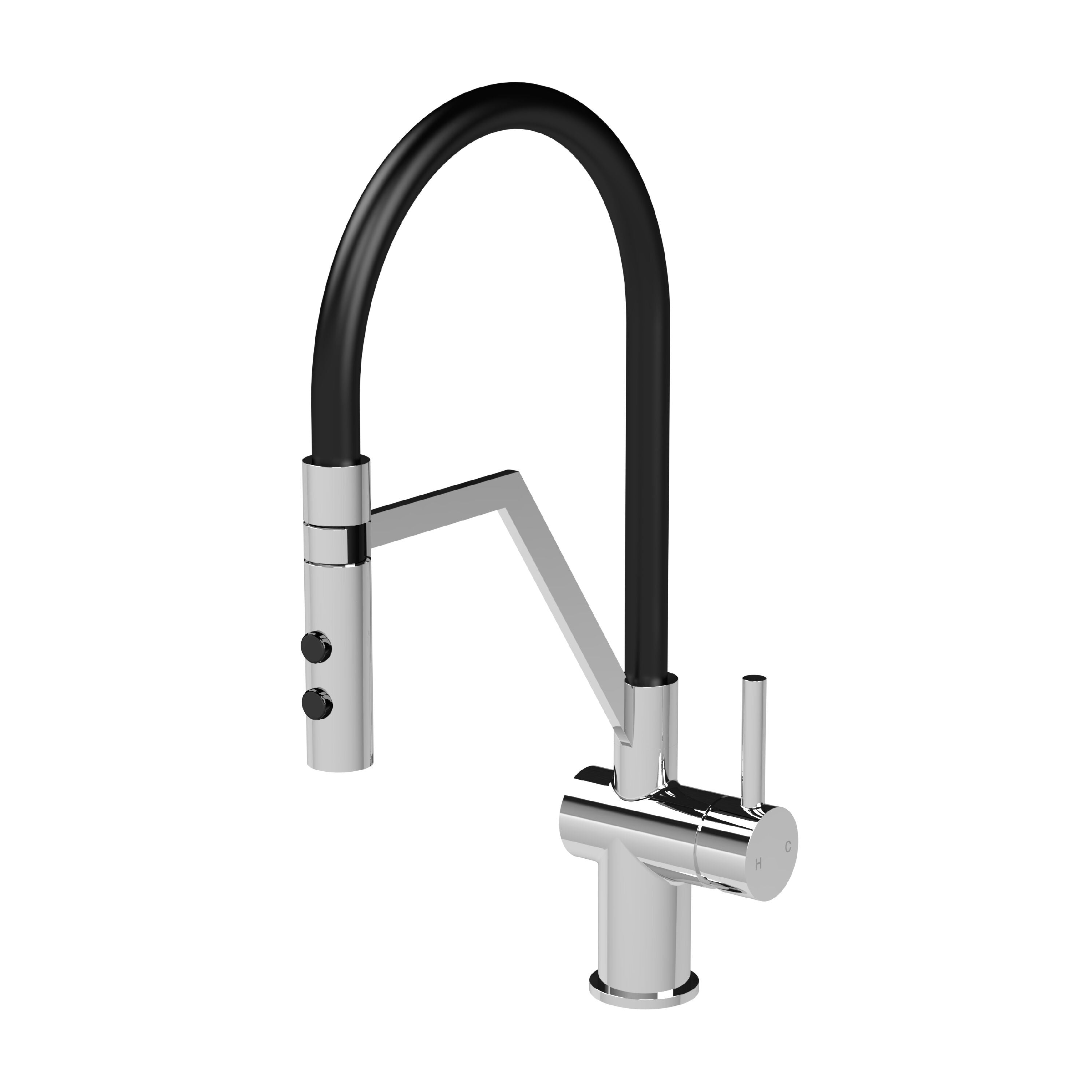 nuie Ravi Mono Basin Single Lever Round Basin Tap & Manetic Rinser