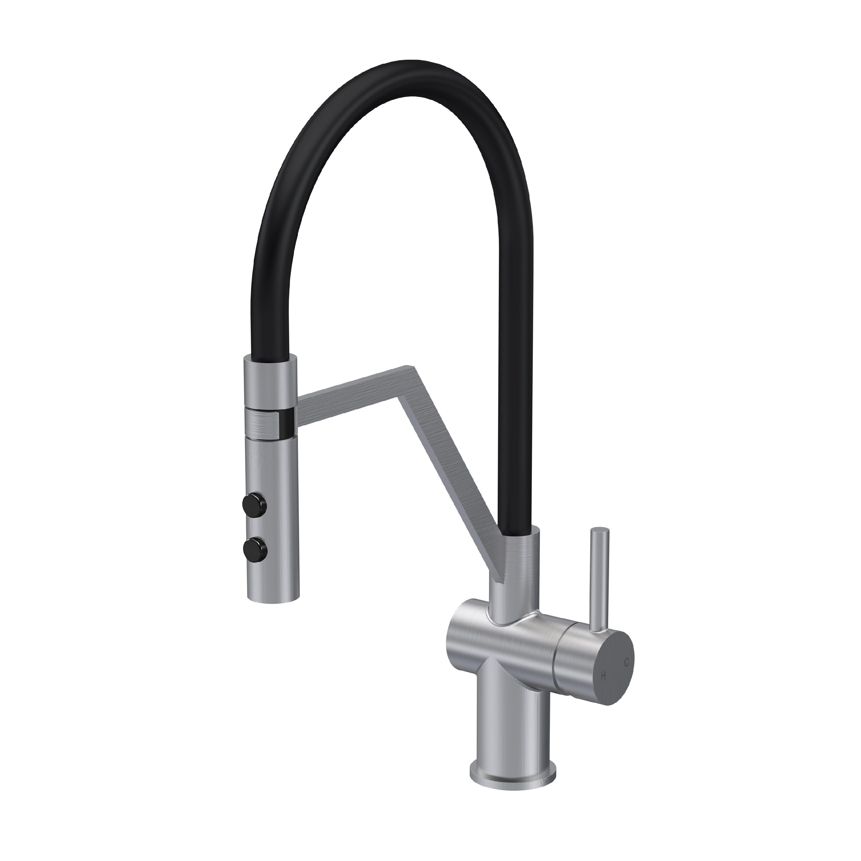 nuie Ravi Mono Basin Single Lever Round Basin Tap & Manetic Rinser