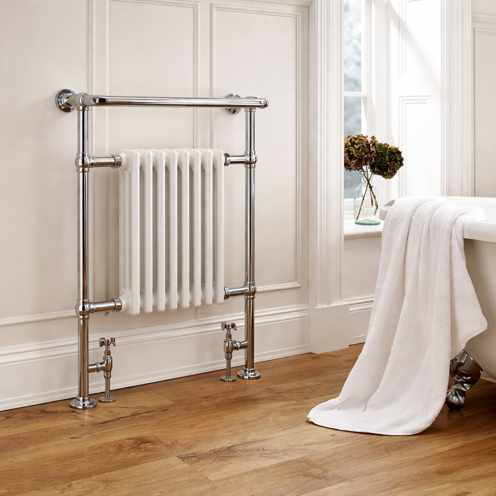Crown Design Radiator 500mm x 945mm - Chrome & White - LAS-1 - LAS-1 1