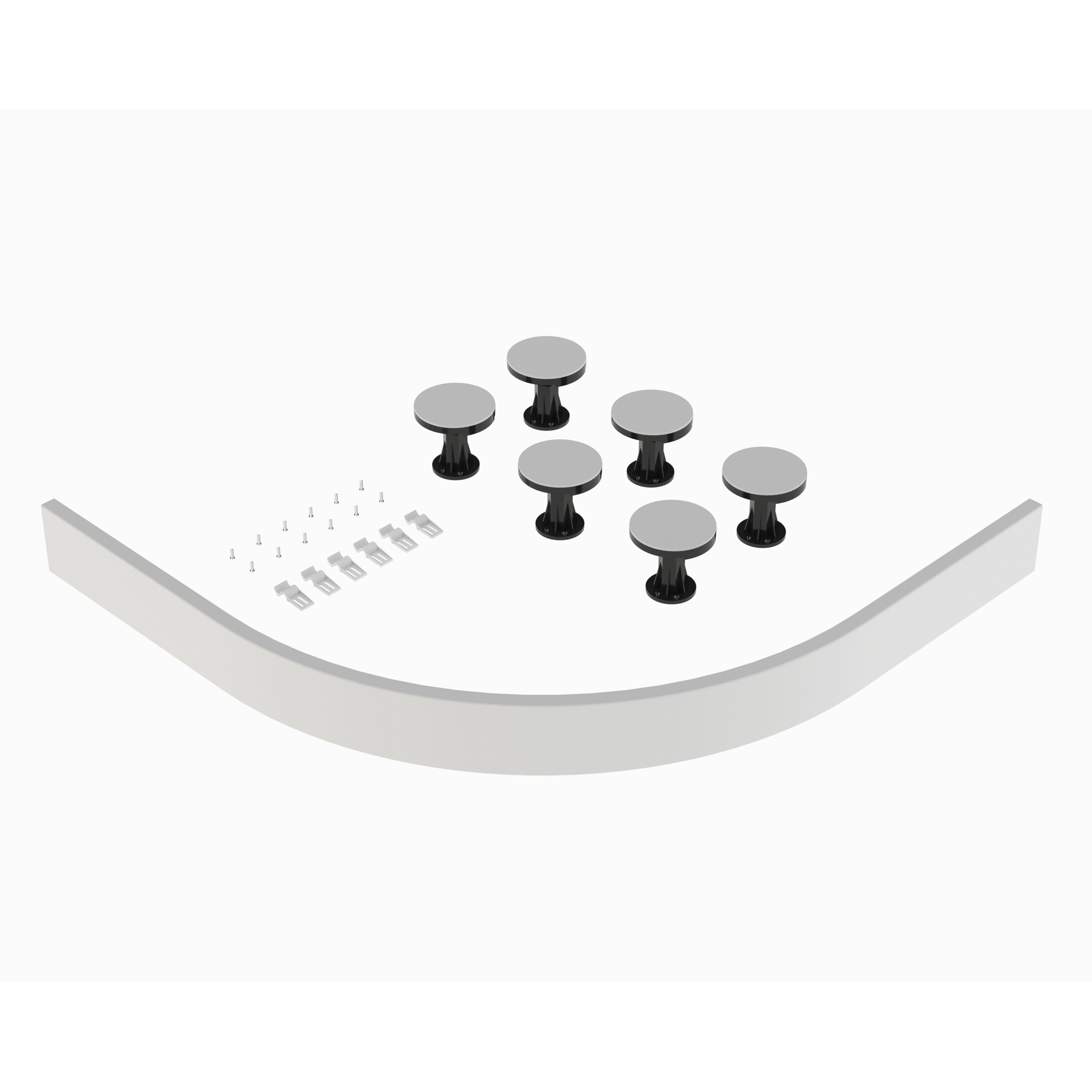 700mm White Leg Set With Plinth, Clips & Screws