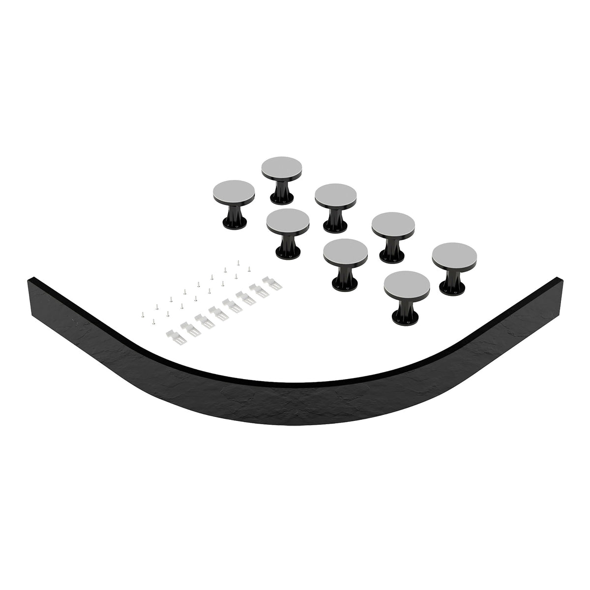Nuie Pearlstone 1000mm Offset Leg Set With Plinth, Clips & Screws