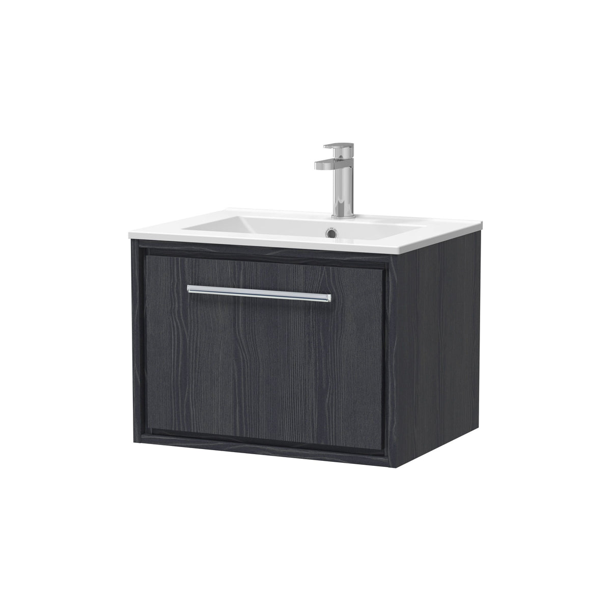 Hudson Reed Lille 600mm 1 Drawer Wall Hung Vanity Unit With 1 Tap Hole Basin